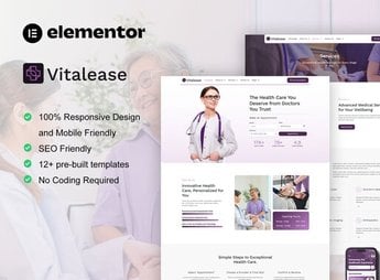 Vitalease – Health Care & Medical Elementor Template Kit