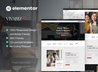 Vivabiz – Feminine Business Coaching Elementor Template Kit