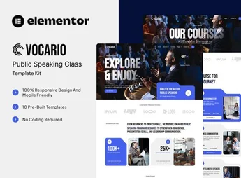 Vocario – Public Speaking Class Elementor Template Kit