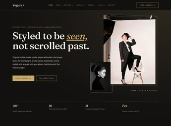 Vogura – Model Fashion & Styling Elementor Template Kit