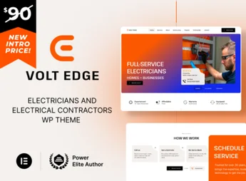 VoltEdge– Electrician Electrical Contractor WordPress Theme