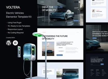 Voltera – Electric Vehicles Elementor Template Kit