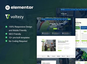 Voltezy – Electrical Installation & Maintenance Service Elementor Template Kit