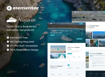 Voyavue – Yacht Club & Boat Rental Elementor Template Kit