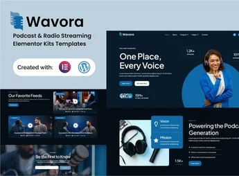 Wavora – Podcast & Radio Streaming Elementor Template Kit