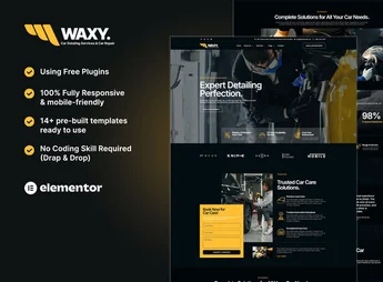 Waxy – Car Detailing Service & Car Repair Elementor Template Kit