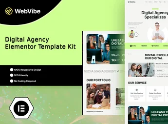 Webvibe – Digital Agency Elementor Template Kit