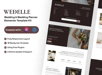Wedelle – Wedding & Wedding Planner Elementor Template Kit