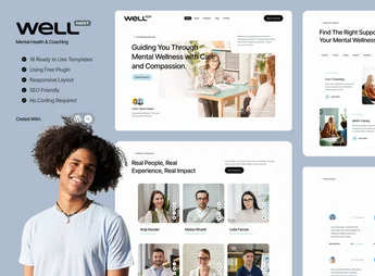 Well – Mental Health & Coaching Elementor Template Kit