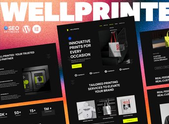 WellPrinted – Print Service Elementor Template Kit
