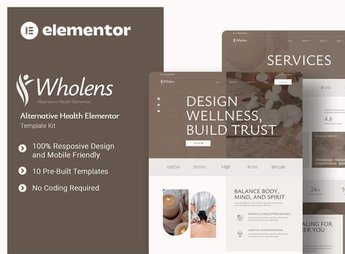 Wholens – Alternative Health Elementor Template Kit