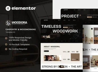 Woodora – Carpentry & Woodworking Elementor Template Kit