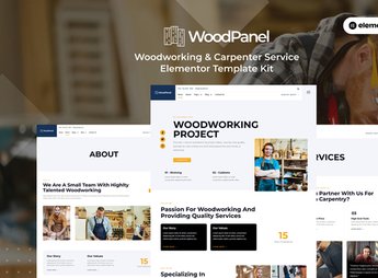 Woodpanel – Woodworking & Carpenter Service Elementor Pro Template Kit