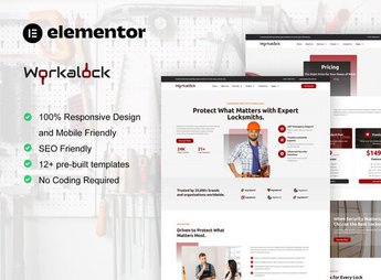 WorkaLock – Locksmith & Key Maker Service Elementor Pro Template Kit