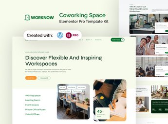 Worknow – Coworking Space Elementor Pro Template Kit