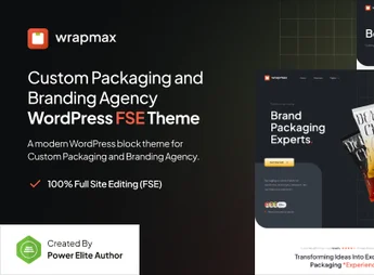 Wrapmax – Custom Packaging and Branding Agency FSE WordPress Theme