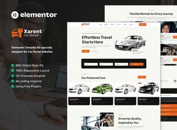 Xarent – Car Rental Elementor Template Kit