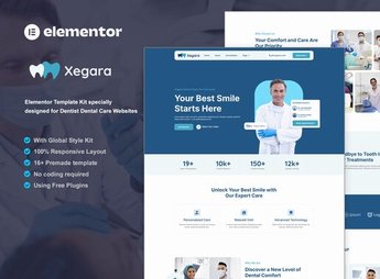Xegara – Dentist Dental Care Elementor Template Kit