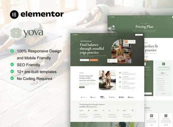 Yova – Yoga Studio Elementor Pro Template Kit