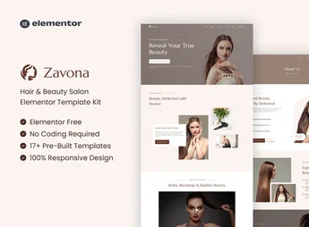 Zavona – Hair & Beauty Salon Elementor Template Kit