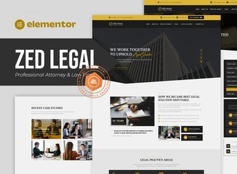 Zed Legal – Professional Attorney & Law Firm Elementor Template Kit
