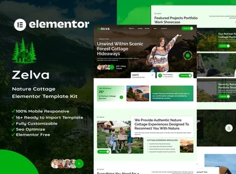 Zelva – Nature Cottage Elementor Template Kit