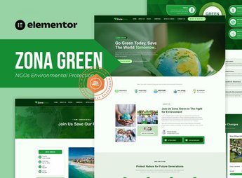 Zona Green – NGOs Environmental Protection Elementor Template Kit