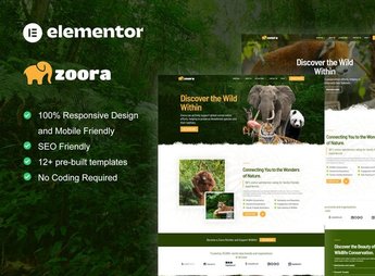 Zoora – Safari & Zoo Elementor Pro Template Kit