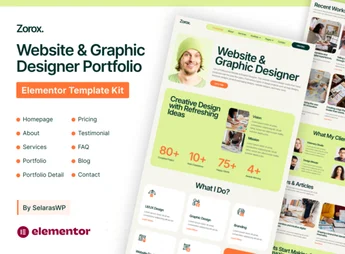 Zorox – Personal CV Elementor Pro Template Kit