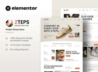 Zteps – Modern Shoes Store Elementor Template Kit