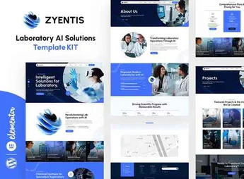Zyentis – Laboratory AI Solutions Elementor Template Kit