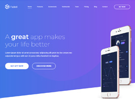 Faded – Responsive App Landing Page WordPress Theme + RTL