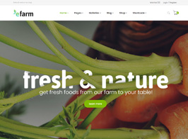 eFarm – A Multipurpose Food & Farm WordPress Theme