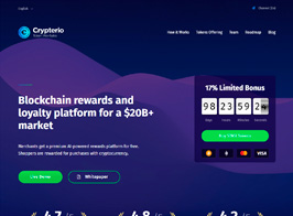 Crypterio – ICO Landing Page and Cryptocurrency WordPress Theme