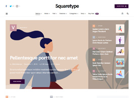 Squaretype – Modern Blog WordPress Theme