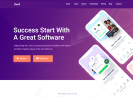 Deef – App Landing WordPress Theme