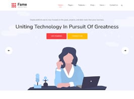 Fame – Digital Technology/Service WordPress Theme
