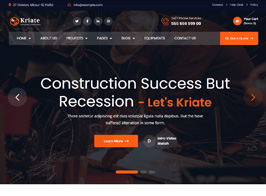 Kriate – Industrial Construction Multipurpose WordPress Theme