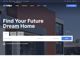 Tolips – Real Estate WordPress Theme