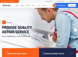 Airvice – AC Repair Services WordPress Theme