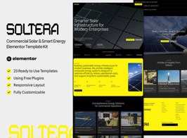 Soltera – Commercial Solar & Smart Energy Elementor Template Kit