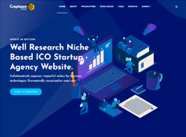 Creptaam – Bitcoin, ICO Landing and Cryptocurrency WordPress Theme