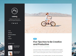 Iceberg – Simple & minimal Personal WordPress Blog Theme