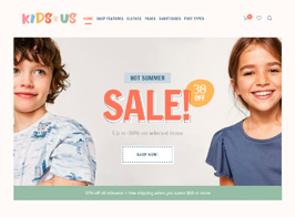 Kids R Us – Toy Store and Children Clothes Shop Theme
