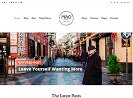 Miao – Fashion magazine, News & Blog WordPress Theme