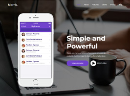 Morris – WordPress App & Product Landing Page
