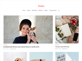 Nubia – minimal Blog and Magazine WordPress Theme