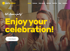 PartyMaker | Event Planner & Wedding Agency WordPress Theme