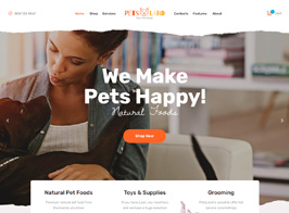 Pets Land | Domestic Animals Shop & Veterinary WordPress Theme