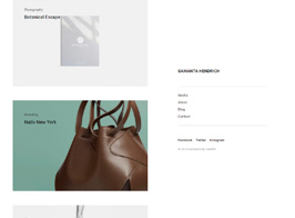 Samanta – minimal portfolio WordPress Theme